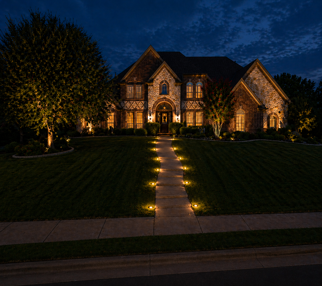 Solar Ground Lights – 8 LED, IP65 Waterproof, Pack of 4