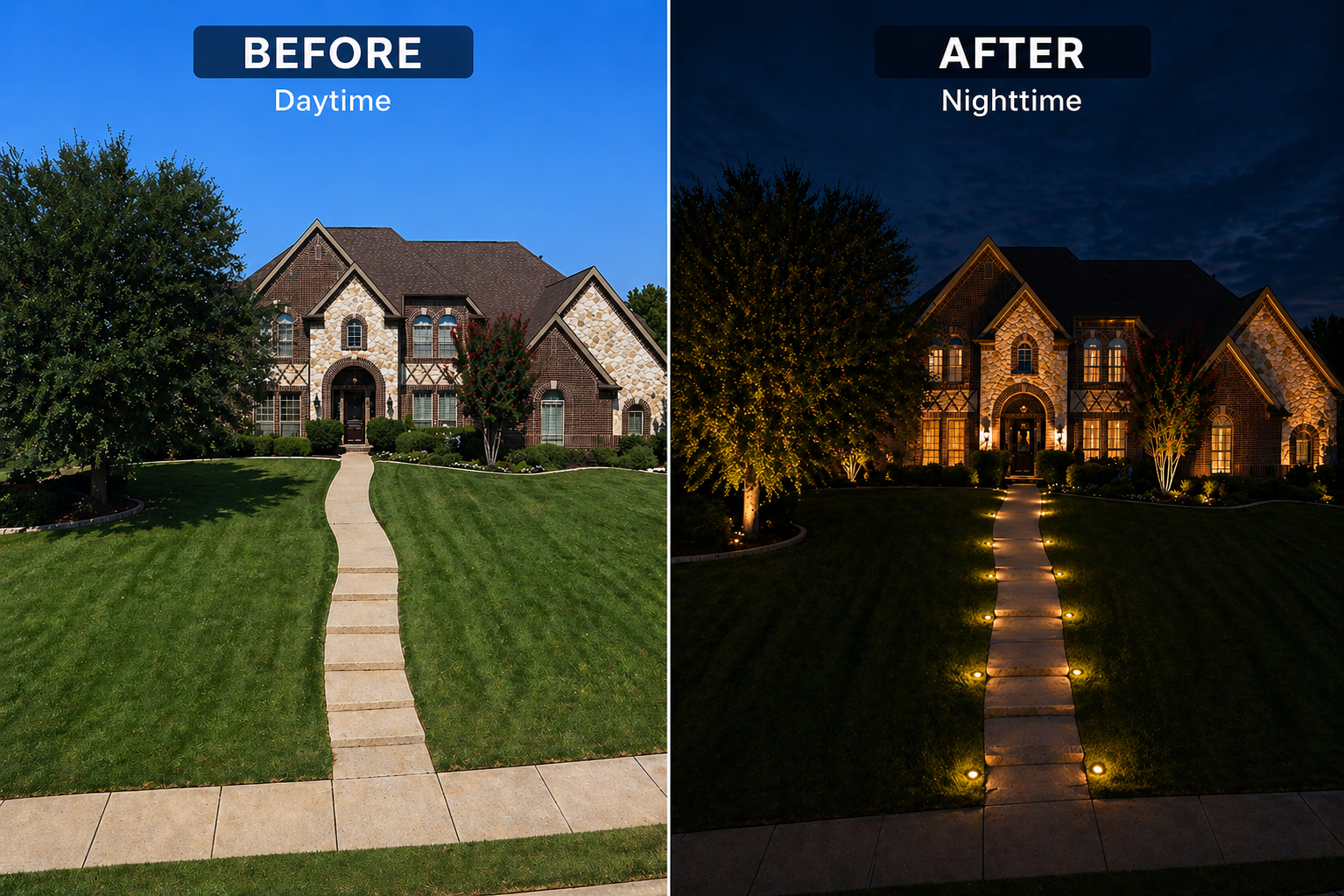 Solar Ground Lights – 8 LED, IP65 Waterproof, Pack of 4